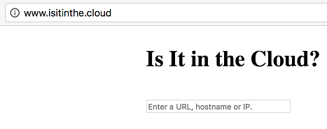 isitinthe.cloud home page